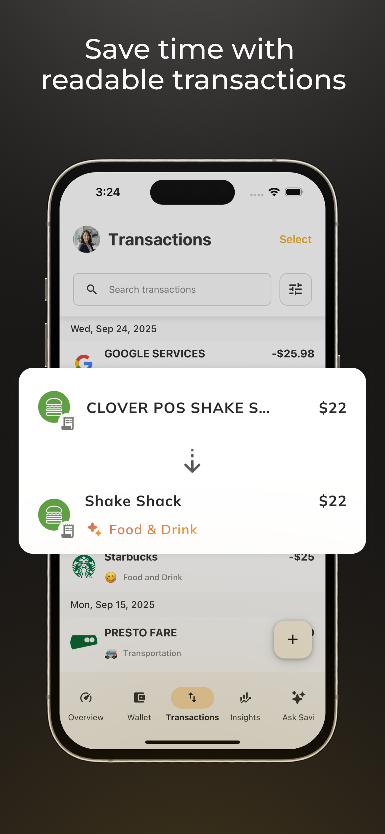 Save time with readable transactions