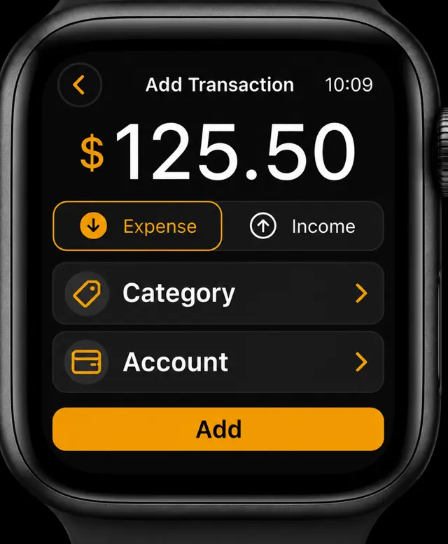 Add transaction screen